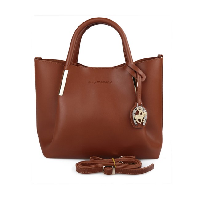 Γυναικεία Τσάντα Χειρός Χρώματος Καφέ Beverly Hills Polo Club 701 657BHP0611