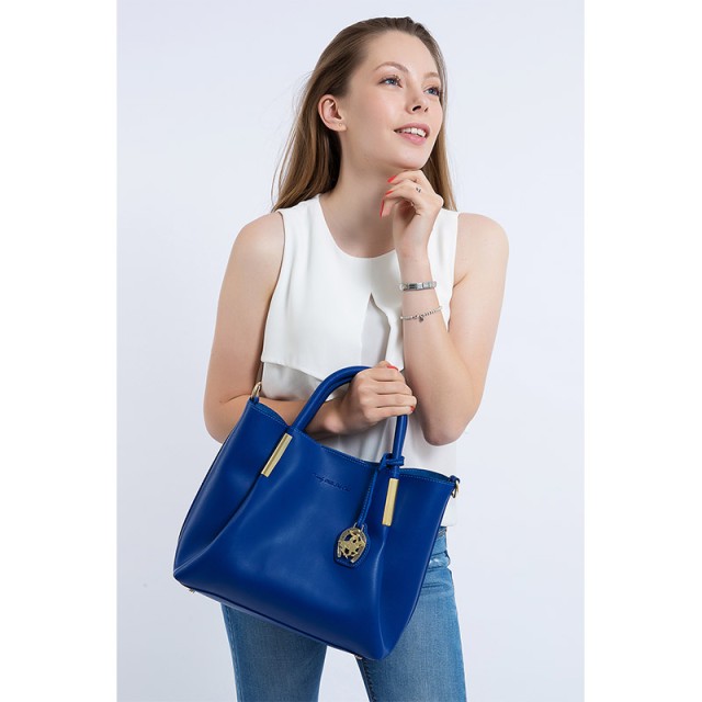 Γυναικεία Τσάντα Χειρός Χρώματος Μπλε Beverly Hills Polo Club 701 657BHP0604