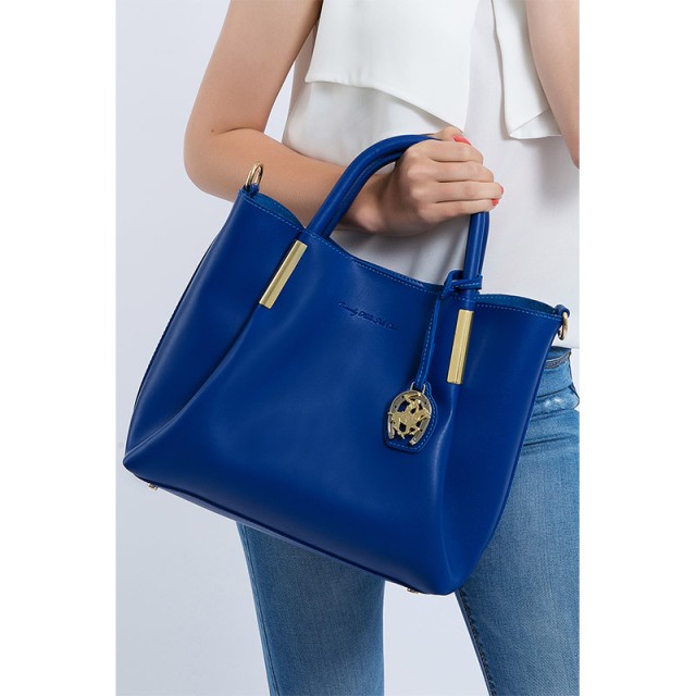 Γυναικεία Τσάντα Χειρός Χρώματος Μπλε Beverly Hills Polo Club 701 657BHP0604