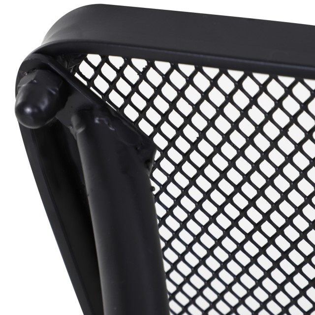 Τραπέζι σαλονιού Outsunny Square Steel Garden με διάτρητη κορυφή, 45x45x50 cm, μαύρο 84B-341