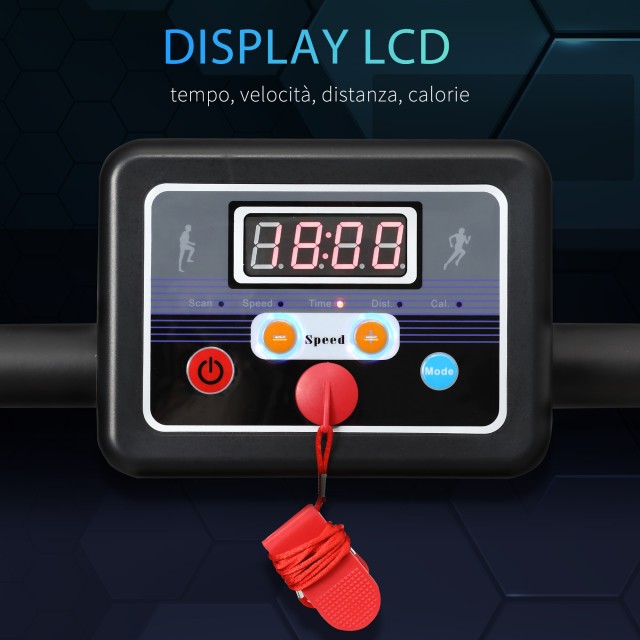 Πτυσσόμενος Ηλεκτρικός Διάδρομος με Οθόνη LCD & Τροχούς – 500W / 10km/h 500W B1-0098 HOMCOM
