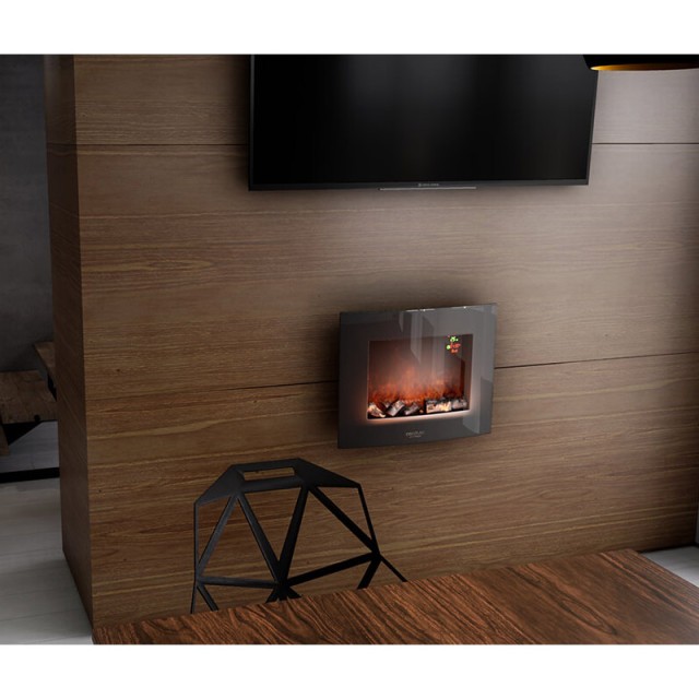 Ηλεκτρικό Τζάκι Τοίχου 26inch Μαύρο με Τηλεχειριστήριο Ready Warm 2600 CEC-05366 Cecotec