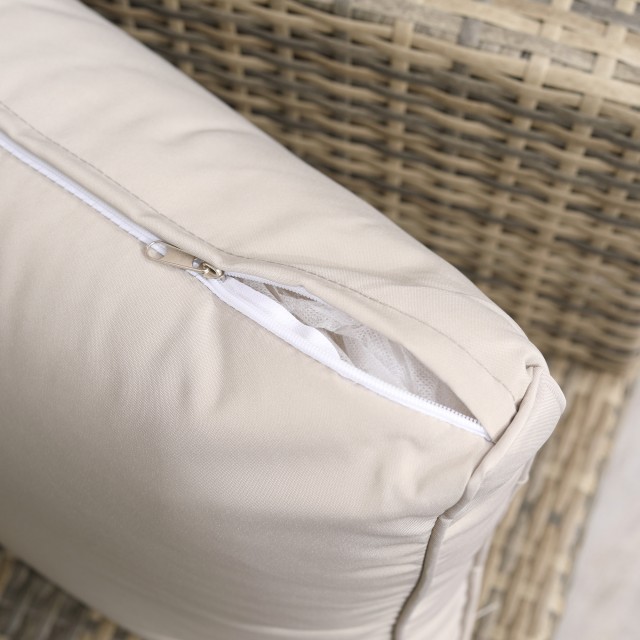 Outsunny Σετ Έπιπλα Κήπου 6 τεμαχίων σε ράταν με καναπέδες, πολυθρόνες και τραπέζια αποθήκευσης, μπεζ 860-120GD