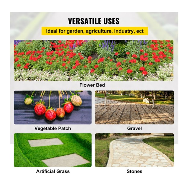 Ύφασμα Εδαφοκάλυψης Πολυπροπυλενίου Βαρέως Τύπου 80 g/m² 1.8 x 91.4 m VEVOR ZZZP6X300YCFCB001V0