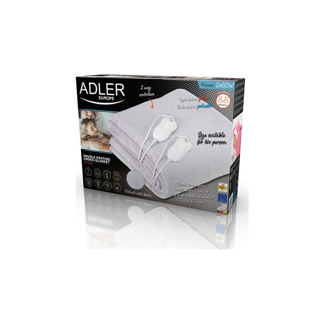 Ηλεκτρική Κουβέρτα Διπλή 160 x 150 cm Adler AD-7426
