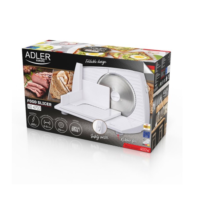 Ηλεκτρική Μηχανή Κοπής Τροφίμων 400 W Adler AD-4703
