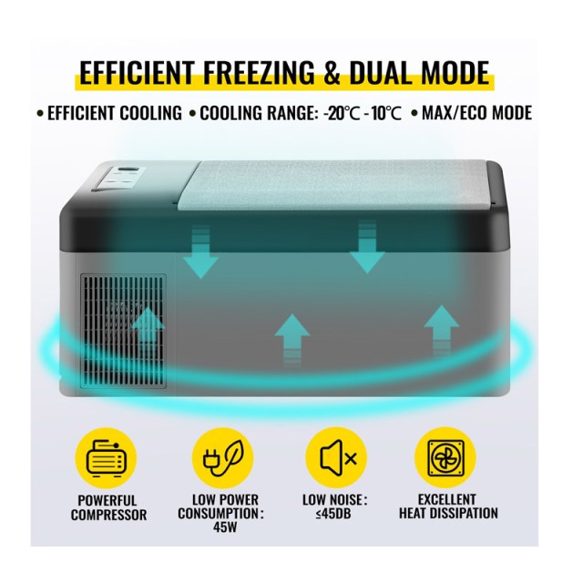 Ηλεκτρικό Φορητό Ψυγείο 15 Lt 12V 45 W VEVOR JYCZBX15L00000001V2