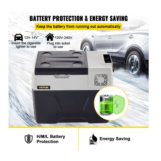Ηλεκτρικό Φορητό Ψυγείο με 2 Ρόδες 40 Lt 60W 12/24V VEVOR BX-YSSCZBXSH-XC40V2
