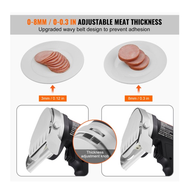 Ηλεκτρικό Μαχαίρι Κοπής Γύρου 100 mm 80 W με 2 Λεπίδες VEVOR TEQKRD80WYBDC31TVV2