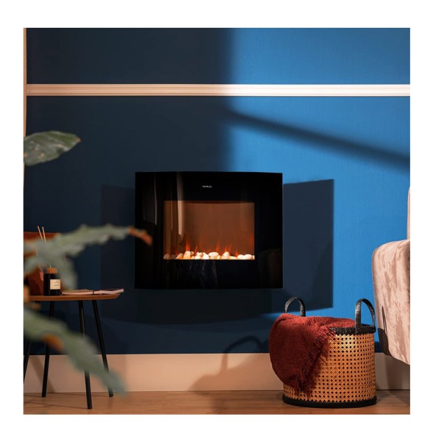 Ηλεκτρικό Τζάκι Τοίχου με WiFi και Τηλεχειριστήριο 26 Cecotec Ready Warm 2650 Curved Flames Connected CEC-05814