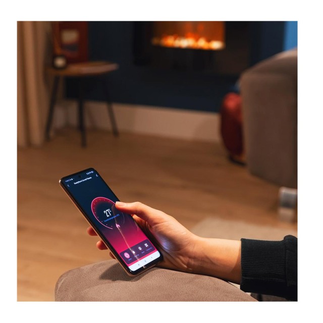 Ηλεκτρικό Τζάκι Τοίχου με WiFi και Τηλεχειριστήριο 26 Cecotec Ready Warm 2650 Curved Flames Connected CEC-05814