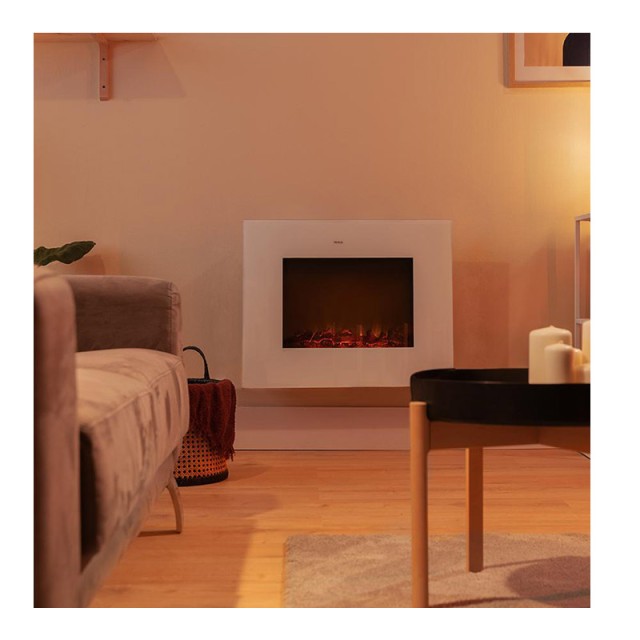 Ηλεκτρικό Τζάκι Τοίχου με WiFi και Τηλεχειριστήριο 26 Cecotec Ready Warm 2690 Curved Flames Connected CEC-05828