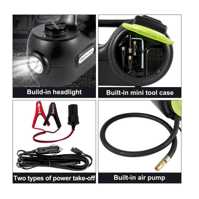 Ηλεκτρικός Αυτόματος Υδραυλικός Γρύλος Ανύψωσης Αυτοκινήτου 5 Τόνων 12V με Ηλεκτρικό Κρουστικό Κλειδί VEVOR QJD5TDDSXYYCK0001V9