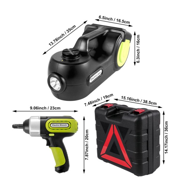 Ηλεκτρικός Αυτόματος Υδραυλικός Γρύλος Ανύψωσης Αυτοκινήτου 5 Τόνων 12V με Ηλεκτρικό Κρουστικό Κλειδί VEVOR QJD5TDDSXYYCK0001V9