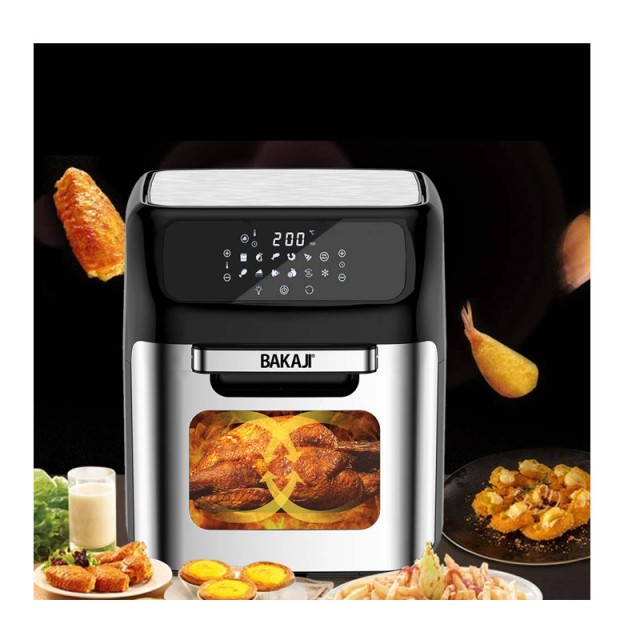 Ηλεκτρικό Φουρνάκι / Φριτέζα Αέρος 12 Lt Μαύρο / Inox 1800 W Bakaji 02012576