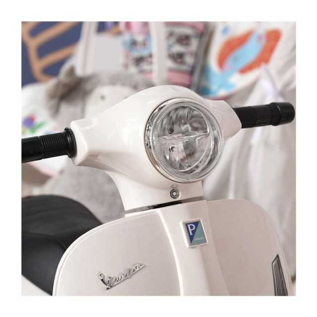 Ηλεκτροκίνητη Μηχανή Vespa 6 V Χρώματος Λευκό HOMCOM 370-138WT