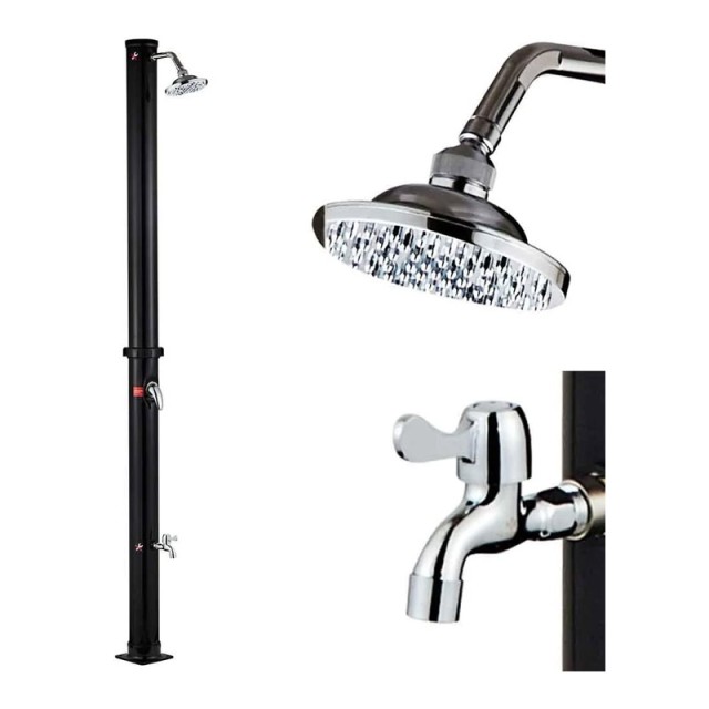 Ηλιακό Θερμαινόμενο Ντους Εξωτερικού Χώρου 35 Lt 16.5 x 16.5 x 220 cm Bakaji 02838258