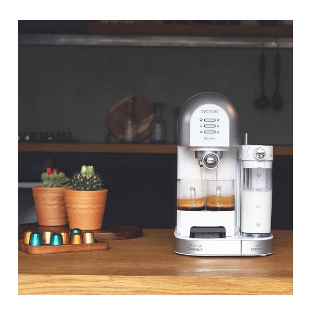 Ημιαυτόματη Καφετιέρα Espresso Power Instant-ccino 20 Chic Serie Bianca 20 Bar Χρώματος Λευκό Cecotec CEC-01594