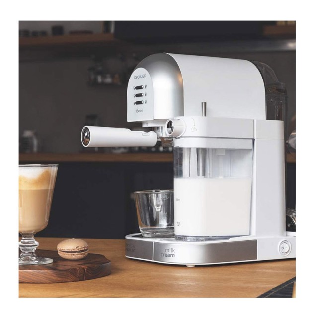 Ημιαυτόματη Καφετιέρα Espresso Power Instant-ccino 20 Chic Serie Bianca 20 Bar Χρώματος Λευκό Cecotec CEC-01594