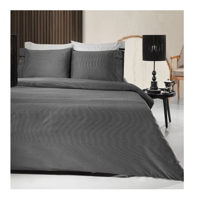 Υπέρδιπλο Σεντόνι 240 x 270 cm 100% Βαμβακοσατέν Minimal Black/White Guy Laroche 1110092223075