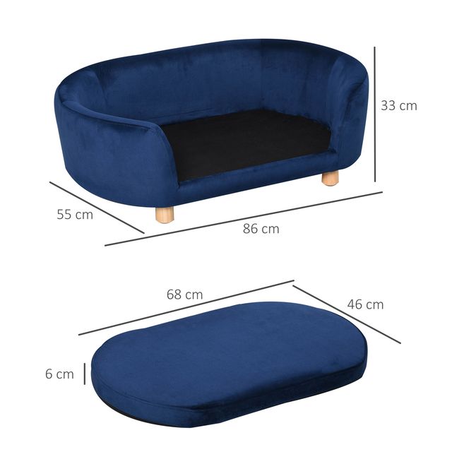 Καναπές για Κατοικίδια 86 x 55 x 33 cm PawHut D04-167BU