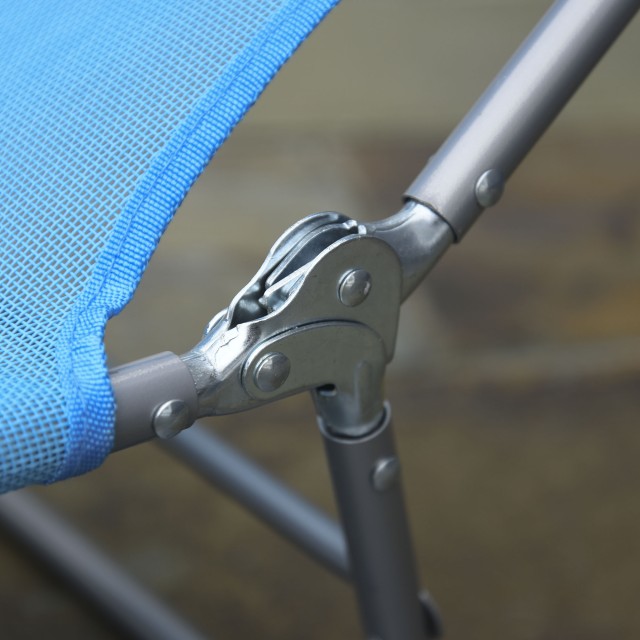 Outsunny Πτυσσόμενη ξαπλώστρα με ανακλινόμενη πλάτη και μαξιλάρι, 182x56x24,5 cm 01-0338