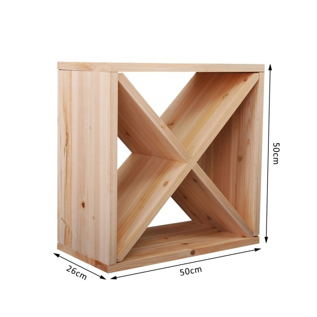 Ξύλινη Κάβα Κρασιών για 24 Μπουκάλια 50 x 26 x 50 cm HOMCOM 05-0012