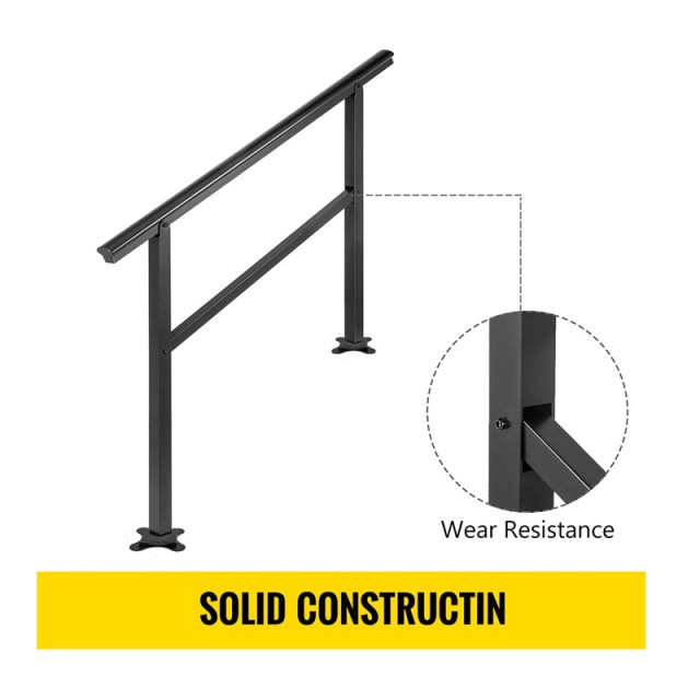 Κάγκελα Σκάλας από Αλουμίνιο Εξωτερικού Χώρου για 3-4 Σκαλοπάτια 121.9 x 90.2 cm VEVOR LZLTFSDHGLZHSKD01V0