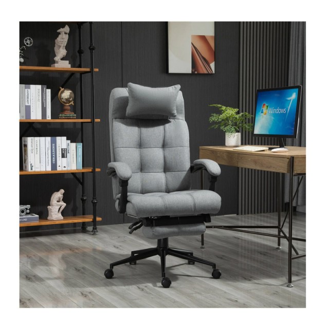 Καρέκλα Γραφείου με Υποπόδιο 66 x 70 x 116-124 cm Vinsetto 921-282GY