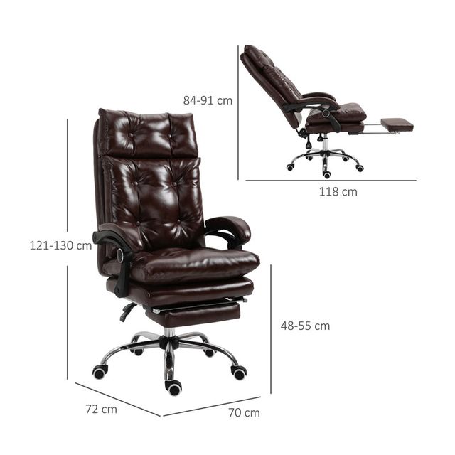 Καρέκλα Γραφείου με Υποπόδιο 70 x 72 x 121-130 cm Vinsetto 921-224