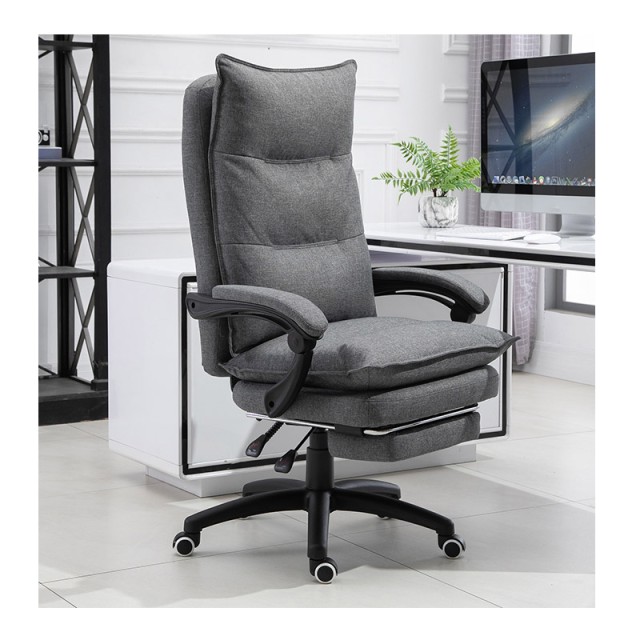 Καρέκλα Γραφείου Μασάζ 6 Σημείων με Υποπόδιο Χρώματος Γκρι Vinsetto 921-232GY