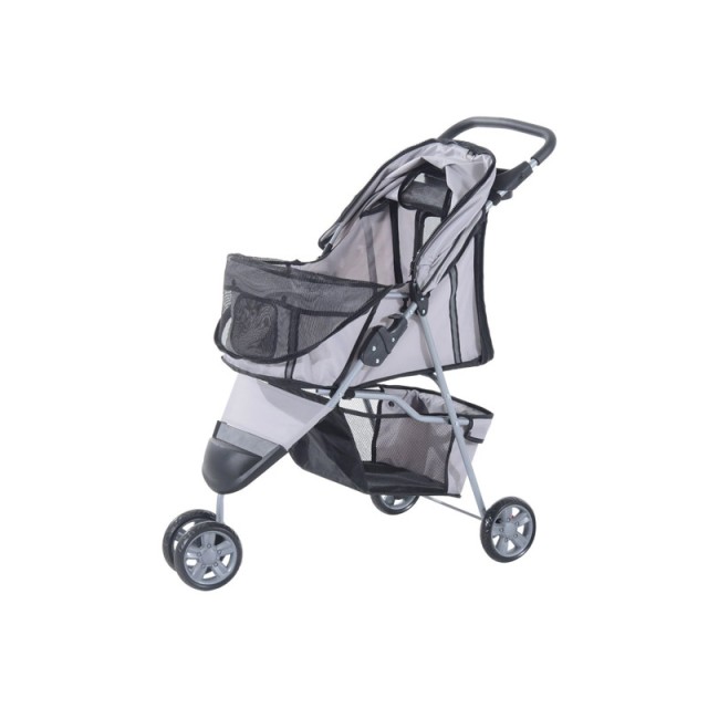 Καρότσι Μεταφοράς Κατοικιδίου 75 x 45 x 97 cm Χρώματος Γκρι PawHut D00-041GY