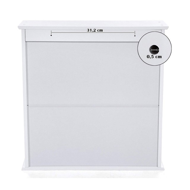 Καθρέπτης Μπάνιου με Ντουλάπι 56 x 13 x 58 cm Songmics LHC002