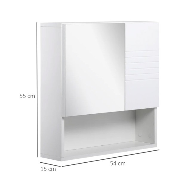 Καθρέπτης Μπάνιου με Ντουλάπι 54 x 15 x 55 cm Kleankin 834-369