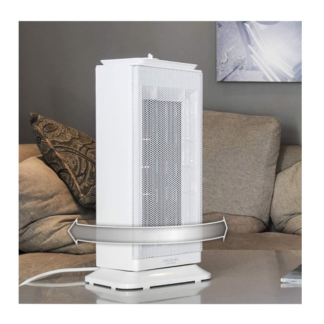 Κεραμική Περιστρεφόμενη Θερμάστρα Πύργος  13 x 17 x 41 cm Cecotec Ready Warm 6200 Ceramic Sky Λευκό CEC-05312