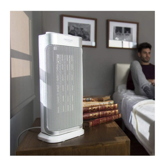 Κεραμική Περιστρεφόμενη Θερμάστρα Πύργος 15 x 18 x 40.5 cm Cecotec Ready Warm 6250 Ceramic Sky Style Ασημί CEC-05311 Cecotec