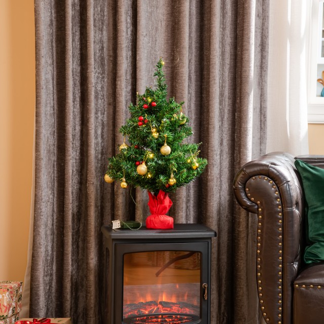 Χριστουγεννιάτικο Δέντρο με 15 Φωτάκια LED και 24 Στολίδια 60 cm HOMCOM 830-257