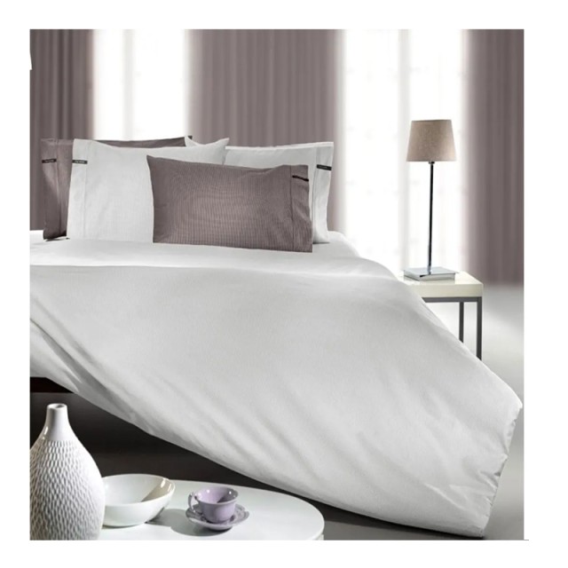 King Size Σεντόνι με Λάστιχο 180 x 200+35 cm 100% Βαμβακοσατέν Minimal Silver Guy Laroche 1110092223107