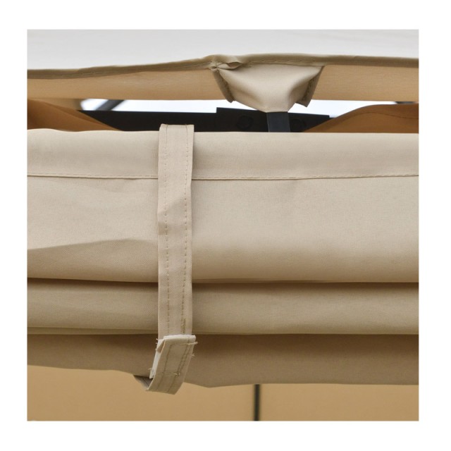 Κιόσκι Κήπου με Ατσάλινο Σκελετό και Πτυσσόμενο Σκίαστρο 325 x 325 x 270 Outsunny 84C-194