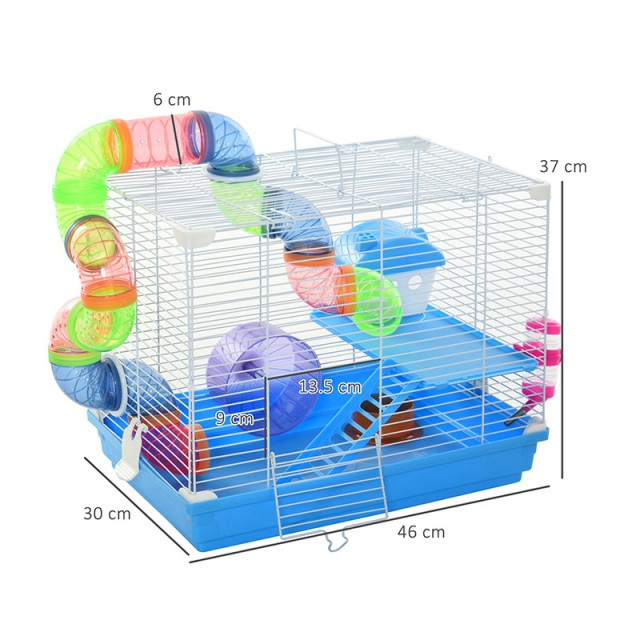 Κλουβί για Χάμστερ με Αξεσουάρ 37 x 46 x 30 cm PawHut D51-213