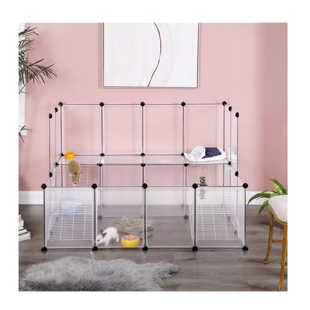 Κλουβί - Πάρκο Εκπαίδευσης Κατοικίδιου με 28 Πάνελ 143 x 108 x 92 cm Songmics LPC004W01