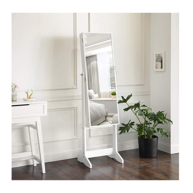 Κοσμηματοθήκη Μπιζουτιέρα με Ολόσωμο Καθρέπτη 41.1 x 36.5 x 151.5 cm Songmics JJC69WT