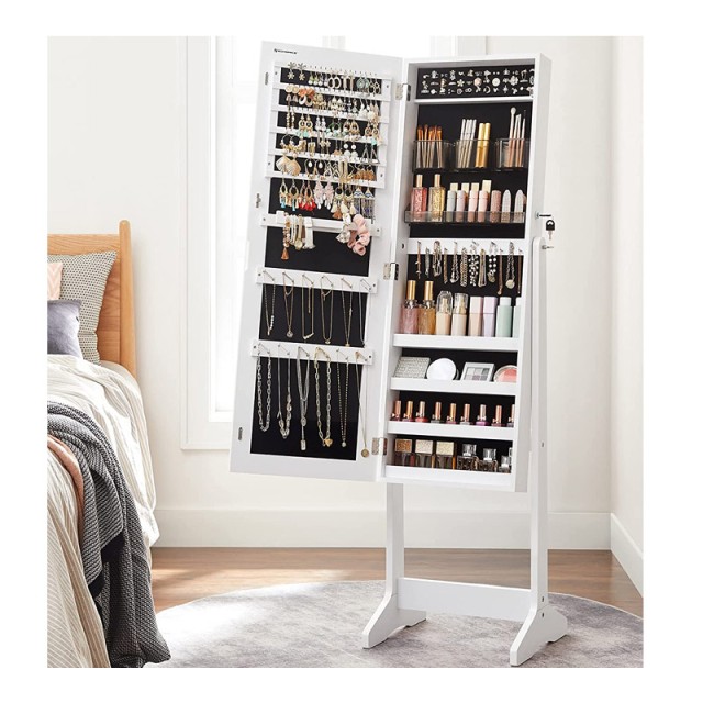 Κοσμηματοθήκη Μπιζουτιέρα με Ολόσωμο Καθρέπτη 41.2 x 36.5 x 152 cm Songmics JJC002W01
