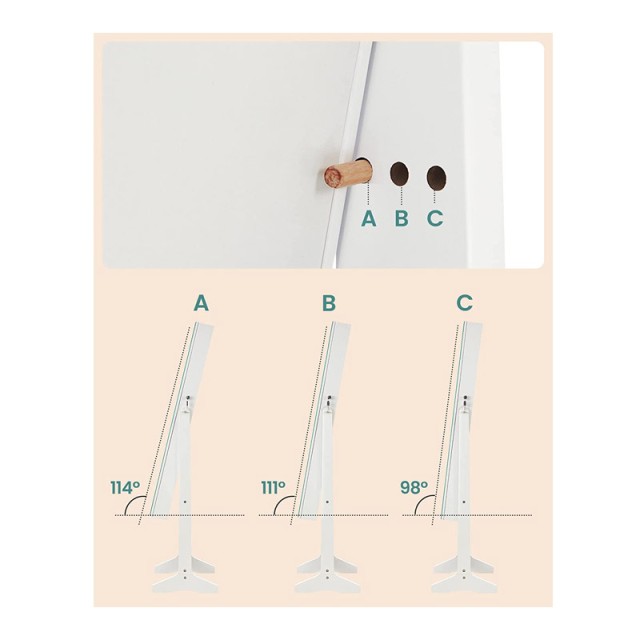 Κοσμηματοθήκη Μπιζουτιέρα με Ολόσωμο Καθρέπτη 41.2 x 36.5 x 152 cm Songmics JJC002W01