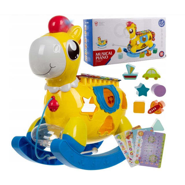 Κουνιστό Αλογάκι - Παιχνίδι με Φώτα και Ήχους 8 σε 1 29 x 11 x 26 cm Kruzzel 20346