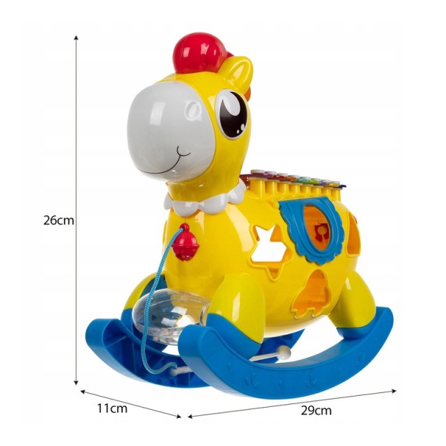 Κουνιστό Αλογάκι - Παιχνίδι με Φώτα και Ήχους 8 σε 1 29 x 11 x 26 cm Kruzzel 20346