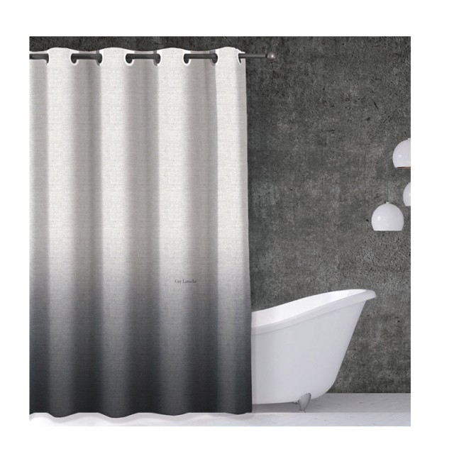 Κουρτίνα Μπάνιου με Τρουκς 180 x 185 cm Mykonos Anthracite Guy Laroche 1128030217008