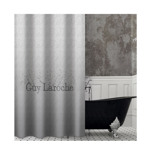 Κουρτίνα Μπάνιου με Τρουκς 180 x 190 cm Pandora Silver Guy Laroche 1128030221002