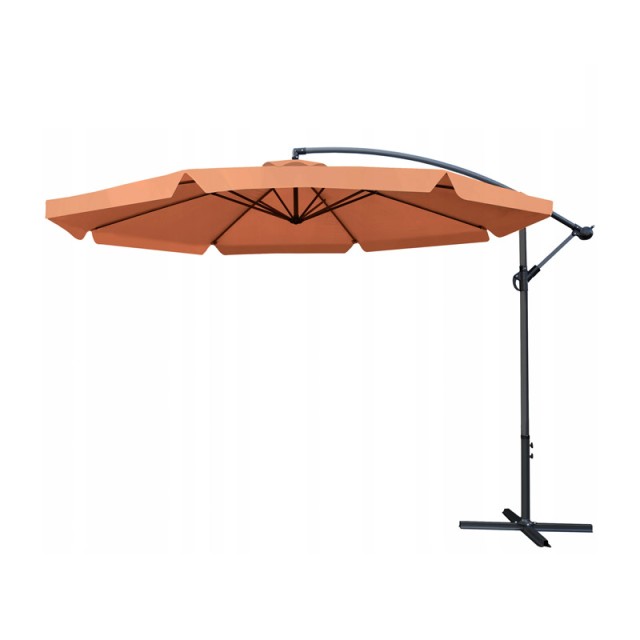 Κρεμαστή Ομπρέλα 3.0 m Χρώματος Πορτοκαλί Malatec 12166