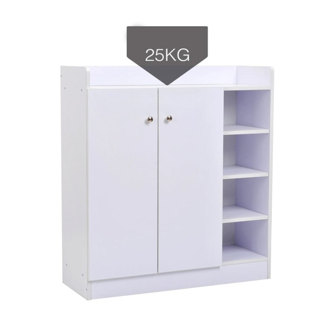 Ξύλινη Παπουτσοθήκη με 1 Ντουλάπι και 4 ράφια 83 x 30 x 90 cm HOMCOM 02-0623